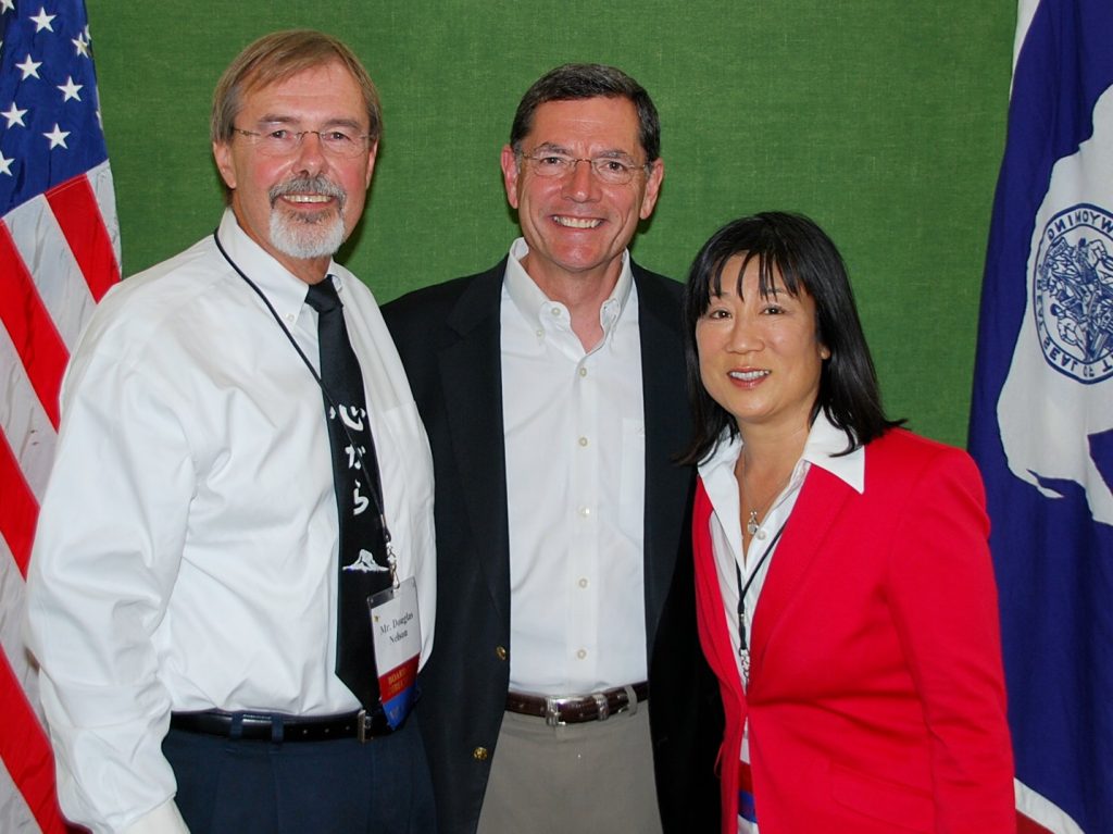 Doug Nelson, John Barrasso, and Shirley Ann Higuchi at the 2011 Grand Opening of the Interpretive Center