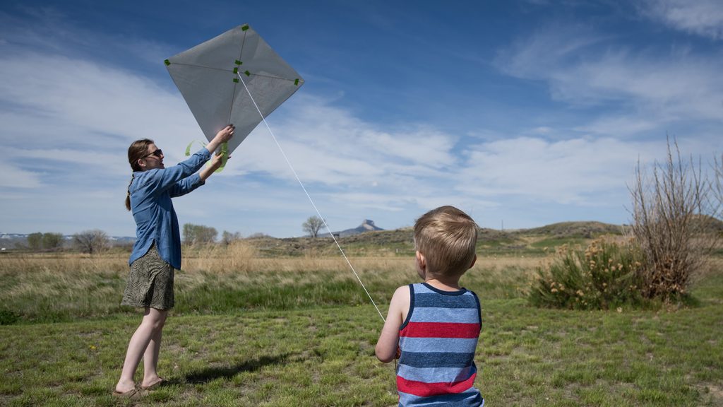 Kite making and flying at the 2025 Children's Day Festival