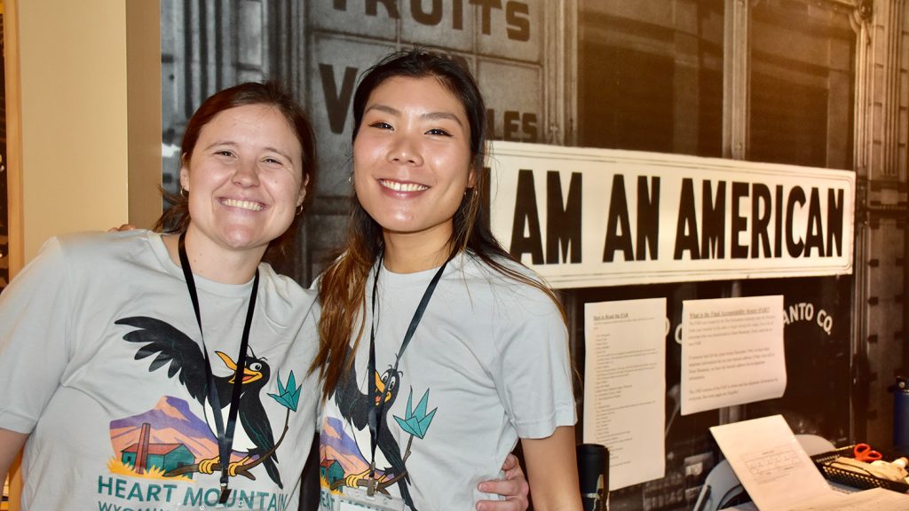 Sybil Kawano and Haruka Takaku leading the educational exchange team